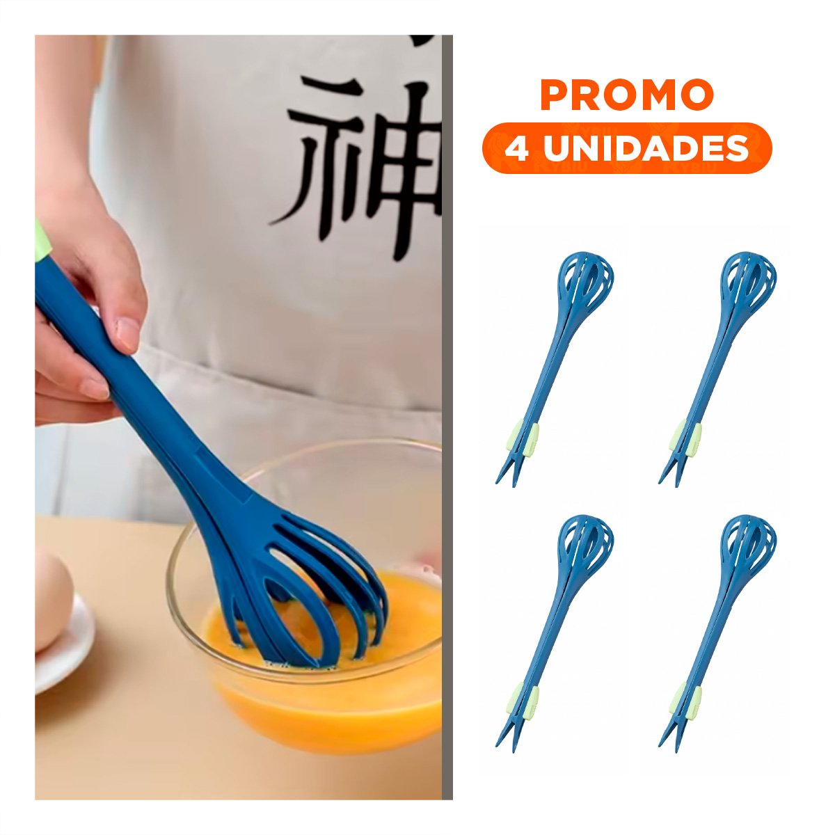 PACK4 HERRAMIENTA PRACTICA PARA EXPRIMIR NARANJA NATURAL CELESTE Y+REGALO STICKER - 1