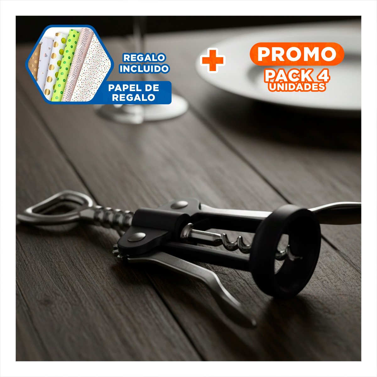PACK4 ACCESORIO MANUAL VERDE 16,5 CM DISENO COMPACTO Y+PAPEL REGALO - 1