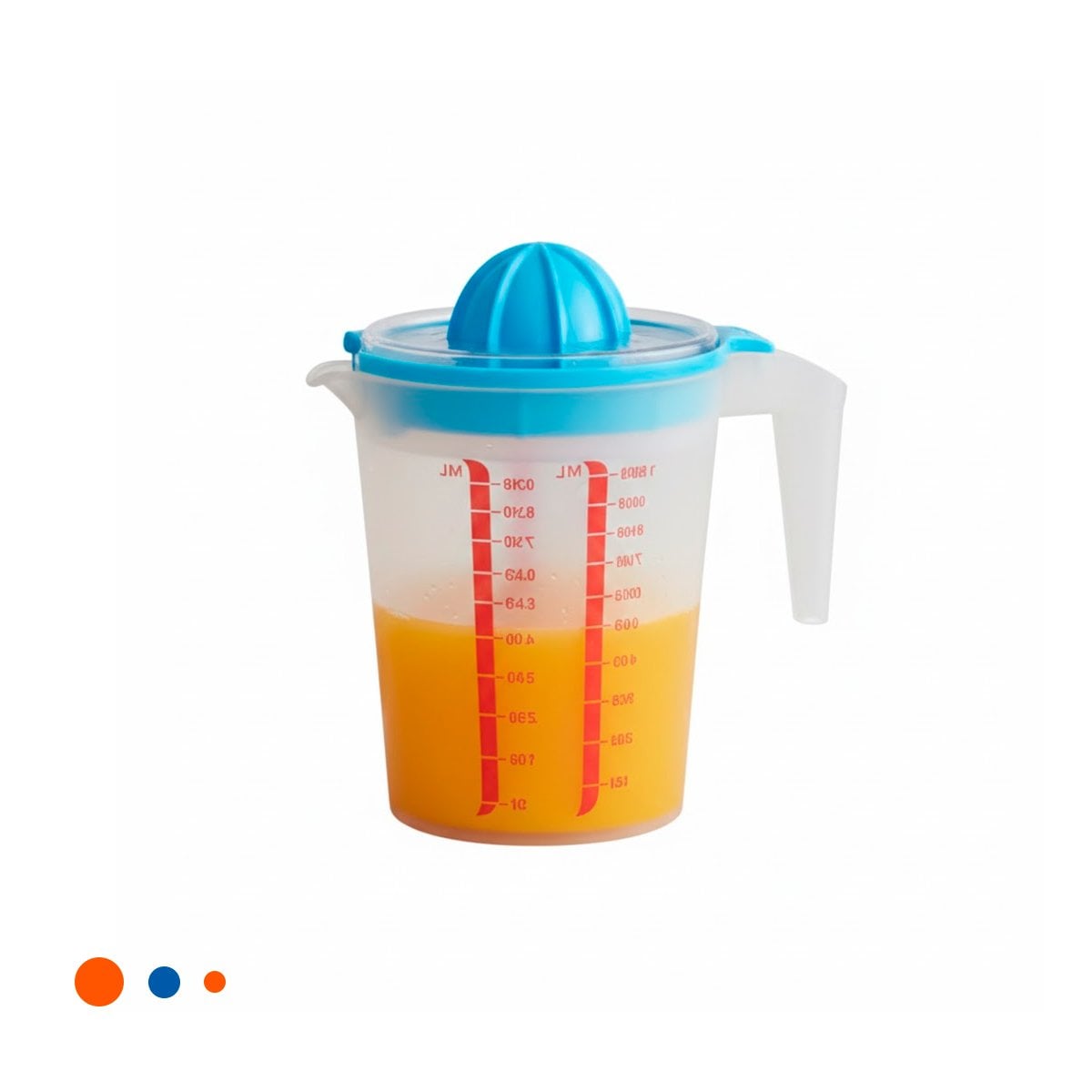 UTENSILIO COMPACTO PARA PREPARAR JUGO DE NARANJA CELESTE Y+PAPEL REGALO - 1