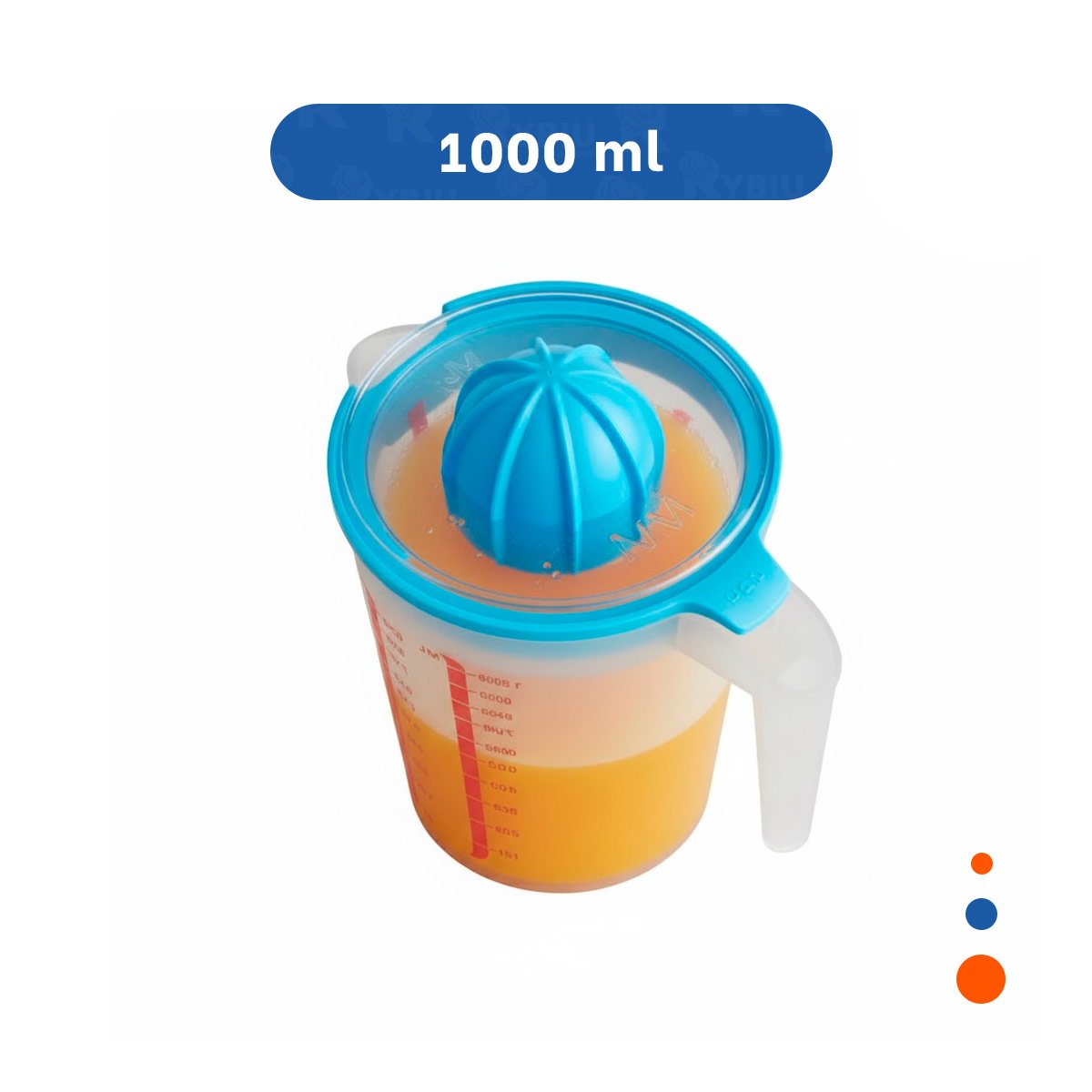 UTENSILIO COMPACTO PARA PREPARAR JUGO DE NARANJA CELESTE Y+PAPEL REGALO - 4
