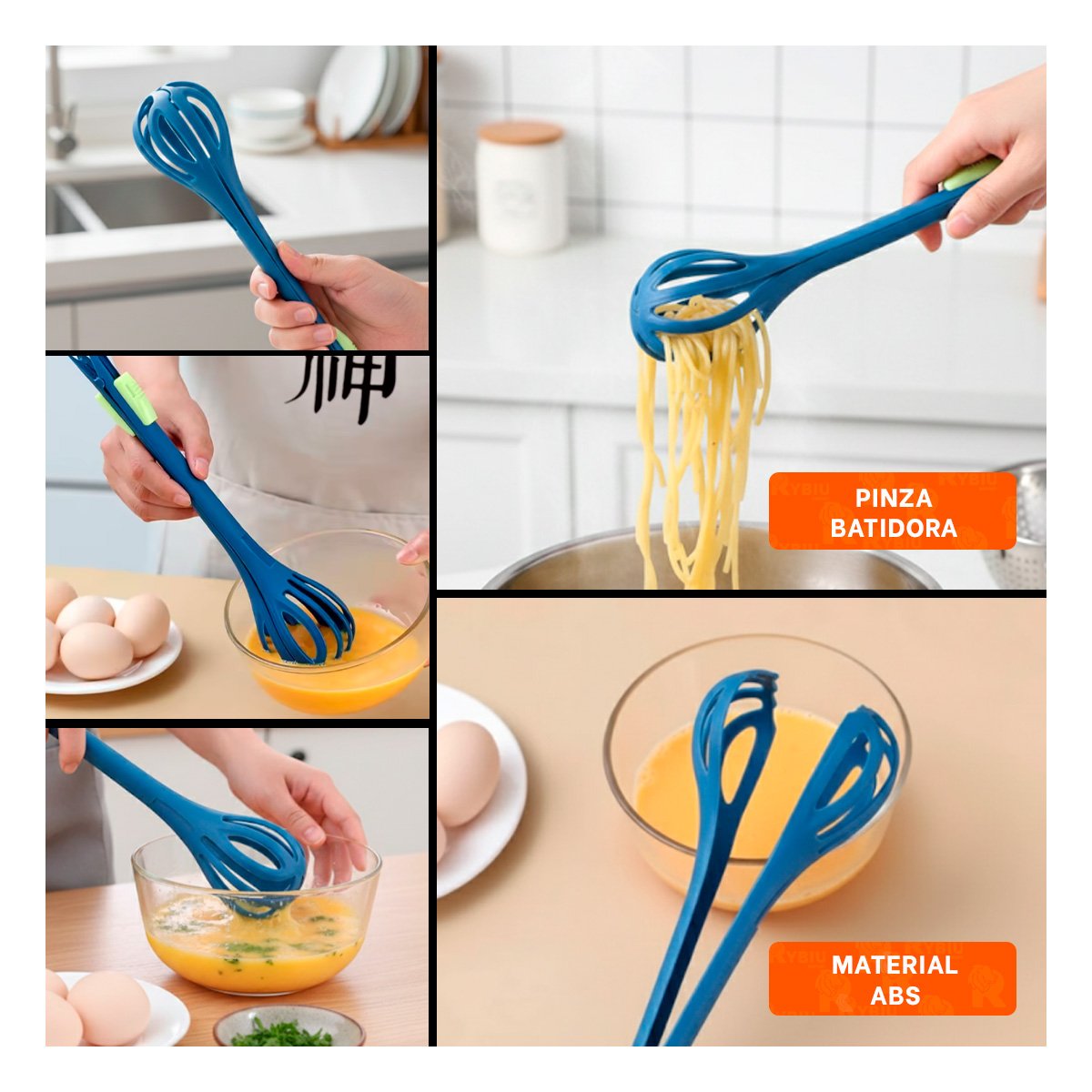 UTENSILIO PRACTICO CON RECIPIENTE GRADUADO 1000 ML CELESTE - 5