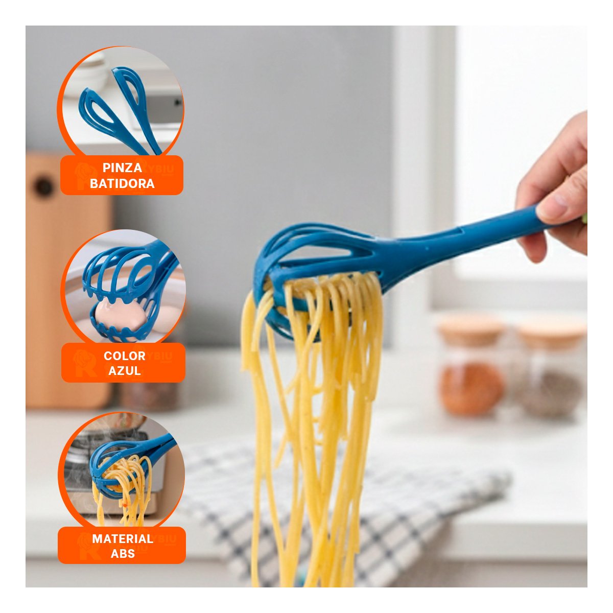 PACK12 DISPOSITIVO DE COCINA CON JARRA MEDIDORA COLOR CELESTE - 3