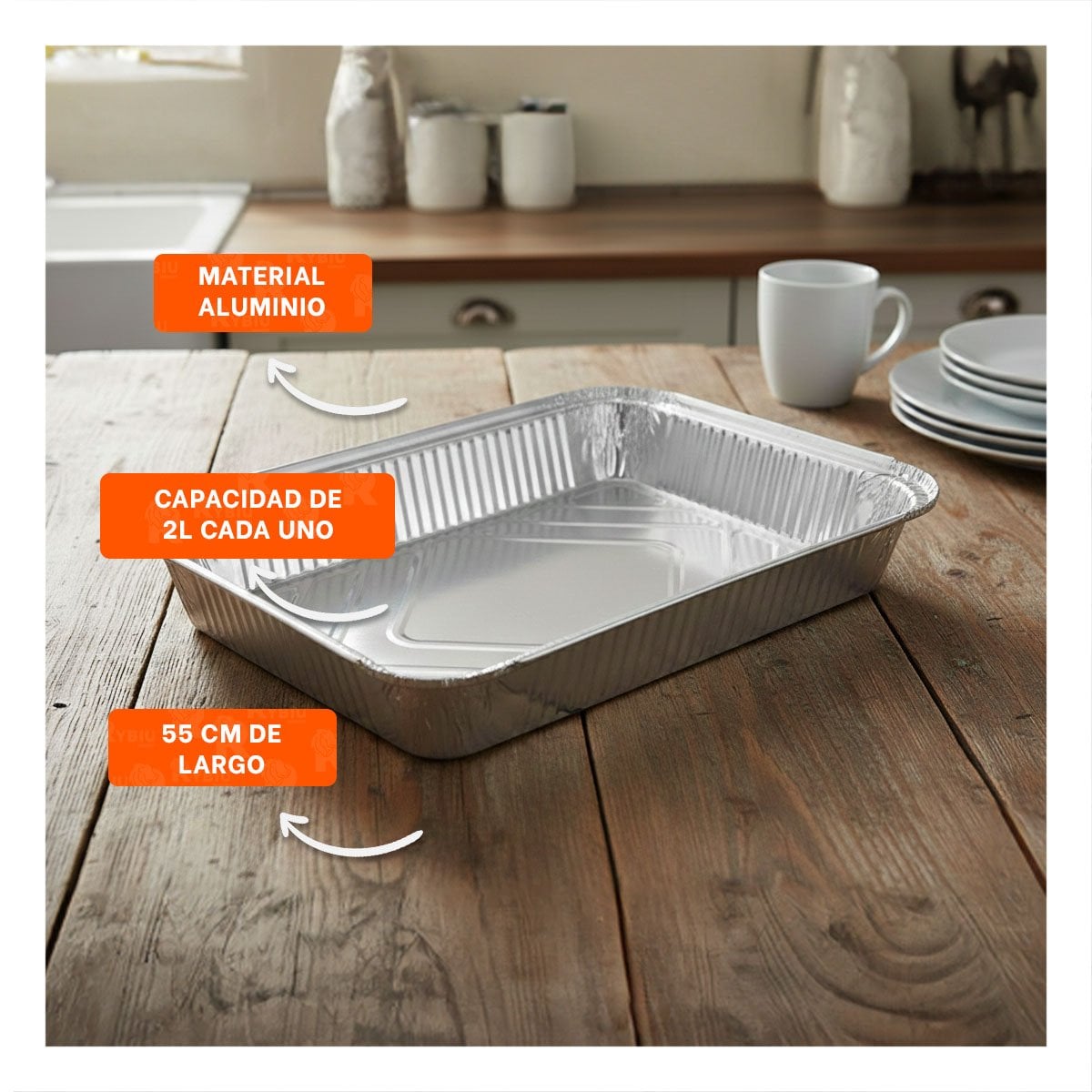 PACK6 PICADORA PARA COCINA MULTIFUNCIONAL 1 5L BLANCO Y PLOMO PARA ALIMENTOS Y+PAPEL REGALO - 2