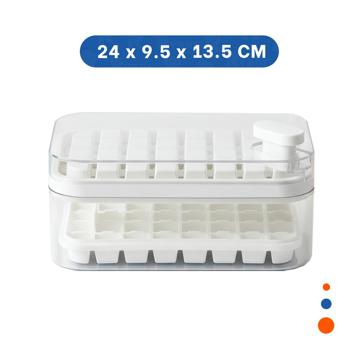 PACK2 RECIPIENTE MODERNO BLANCO CON SISTEMA CLIC SEGURO - 4
