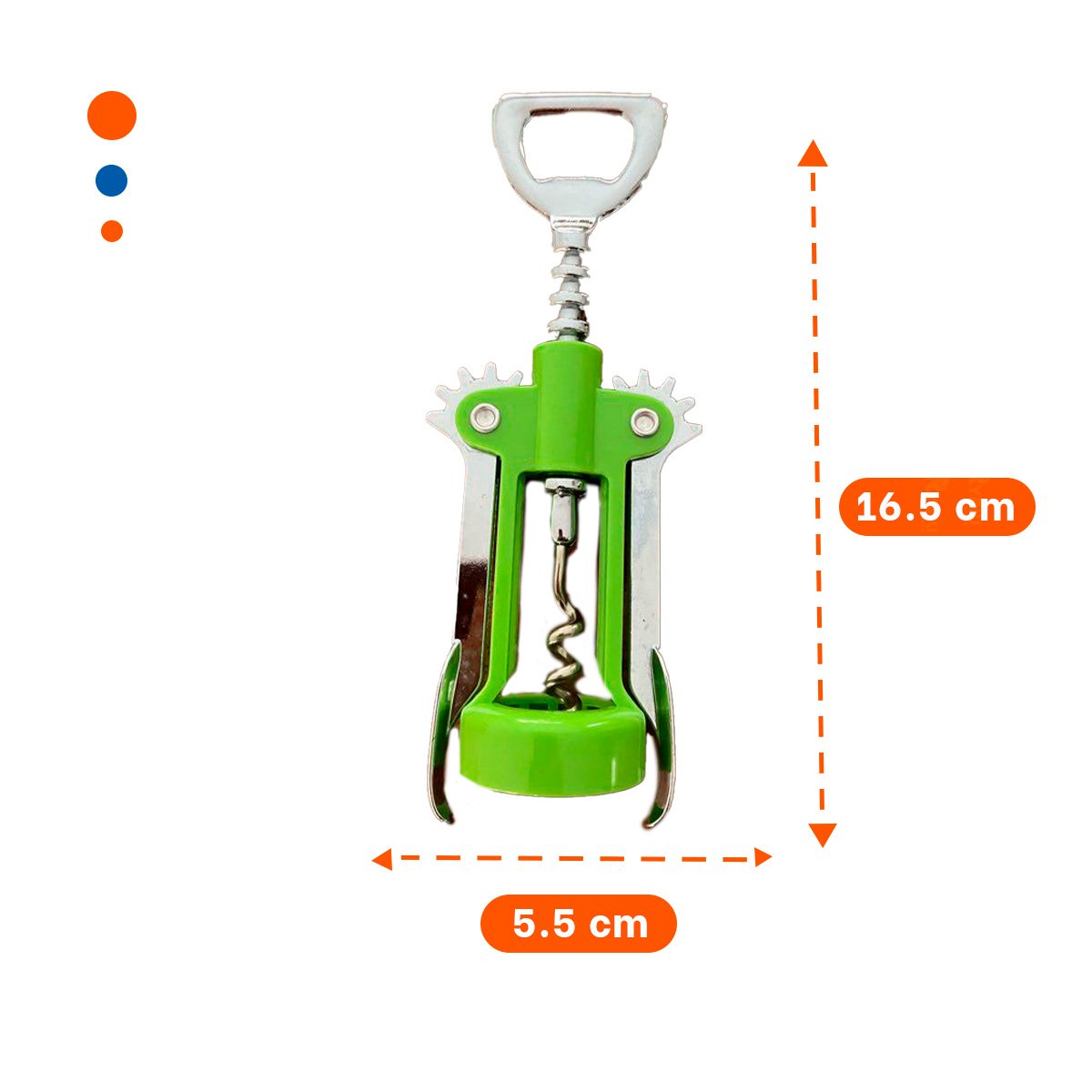 PACK2 UTENSILIO VERDE MANUAL 16,5 CM FUNCIONAL PARA BOTELLAS Y+PAPEL REGALO - 4