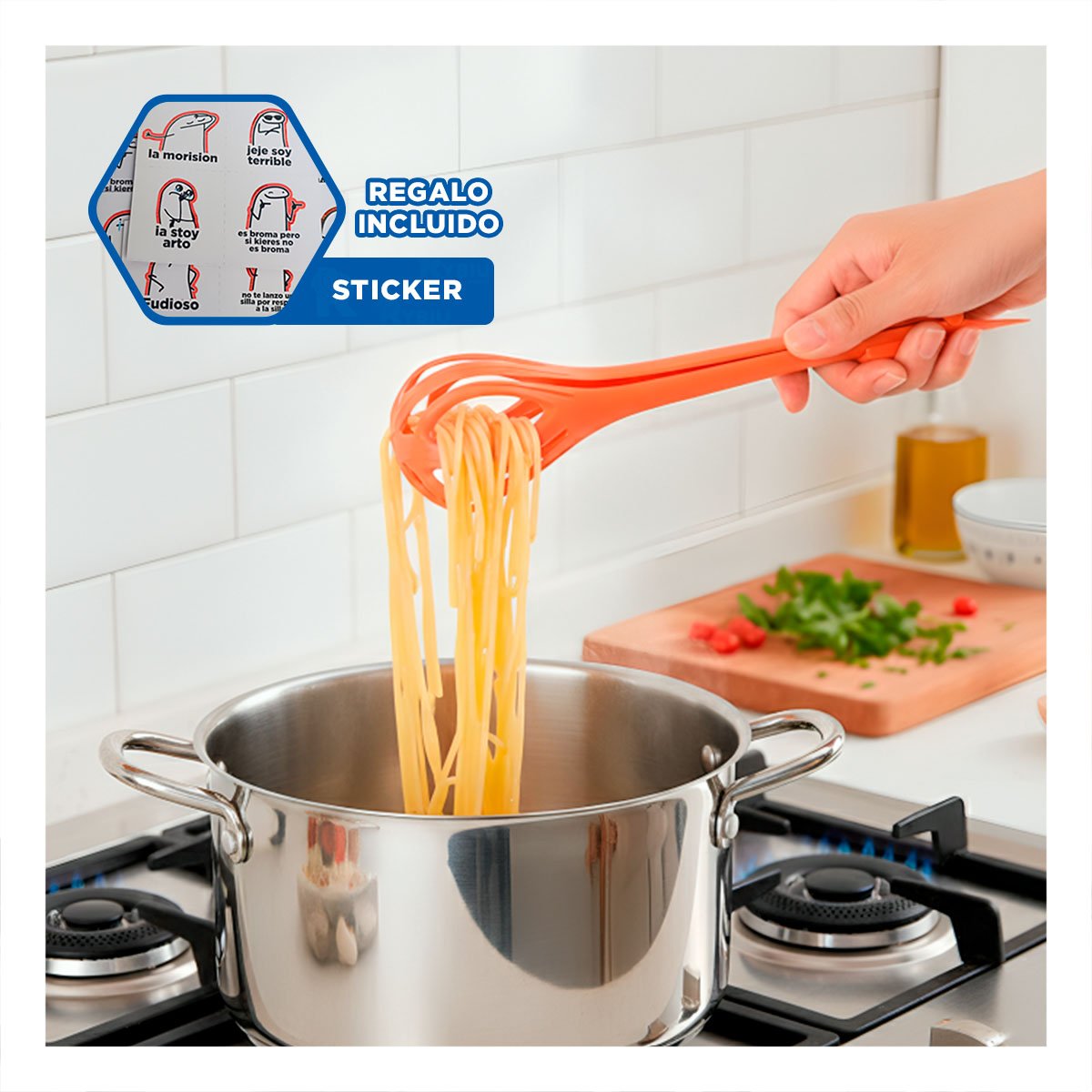UTENSILIO FUNCIONAL PARA EXPRIMIR CITRICOS 1000 ML CELESTE Y+REGALO STICKER - 1