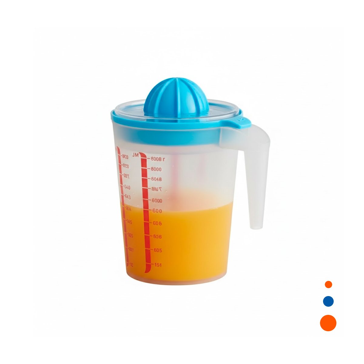PACK4 HERRAMIENTA DE COCINA CON DEPOSITO 1000 ML COLOR CELESTE Y+PAPEL REGALO - 3