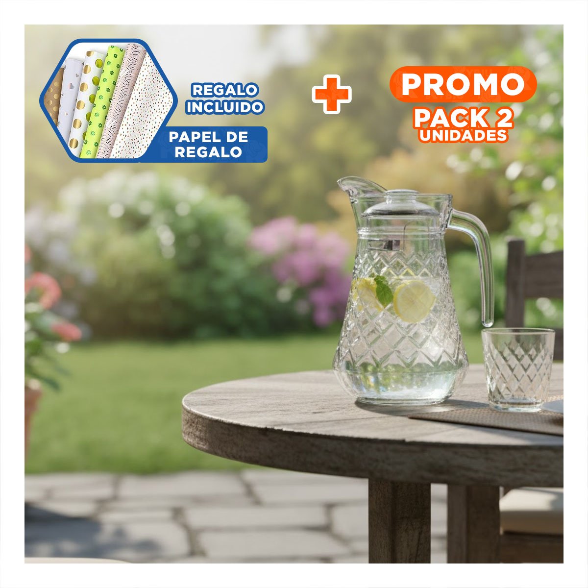 PACK2 CONTENEDOR BLANCO PARA CUBOS DE HIELO CON PRACTICO CLIC Y+PAPEL REGALO - 1