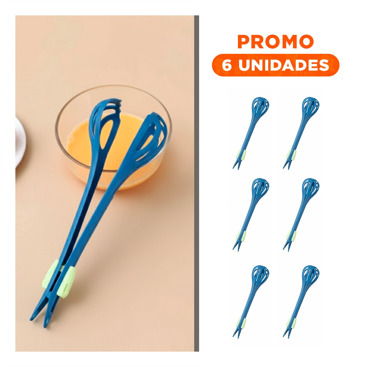 PACK6 HERRAMIENTA COMPACTA CON JARRA GRADUADA 1000 ML CELESTE - 1
