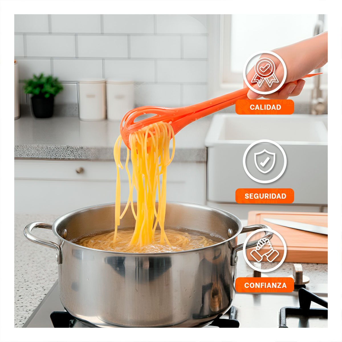 UTENSILIO COMPACTO PARA PREPARAR JUGO DE NARANJA CELESTE Y+PAPEL REGALO - 3