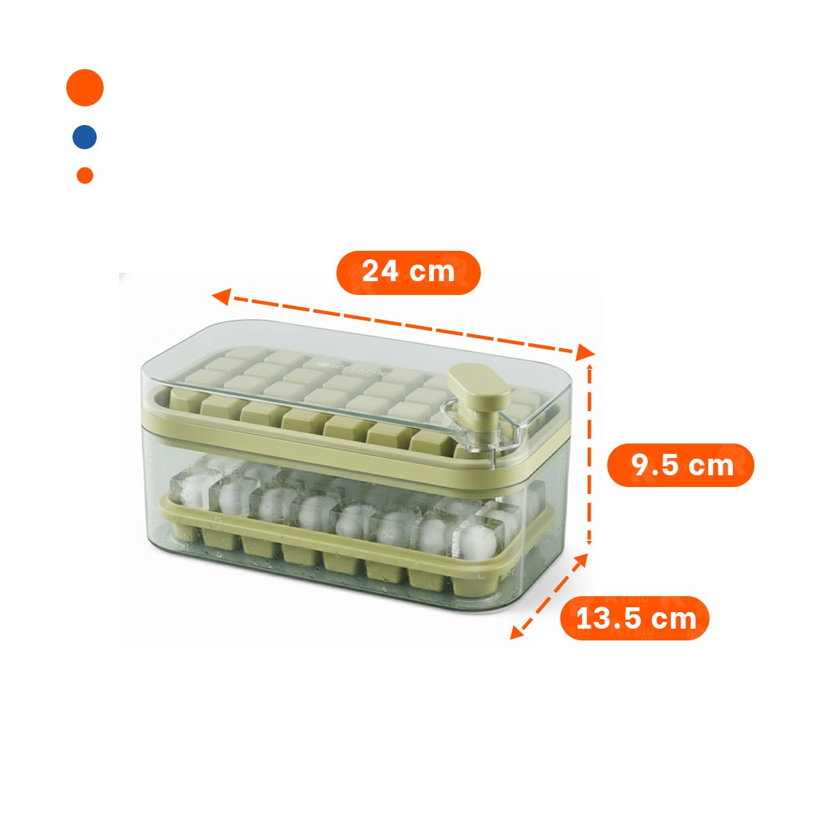 RECIPIENTE COMPACTO MORADO PARA HACER HIELO EN CASA Y+POST IT - 4