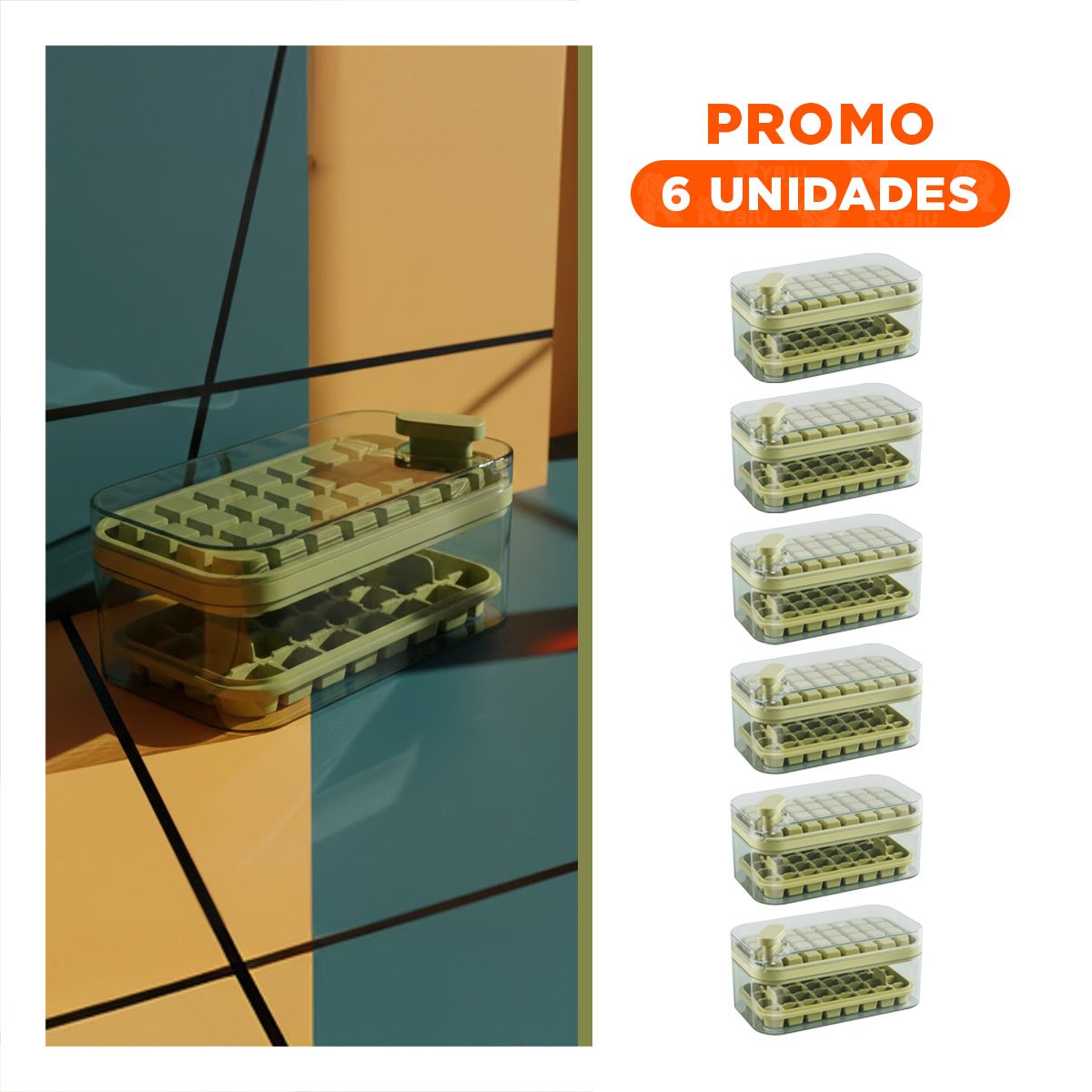 PACK6 ACCESORIO MORADO PARA CUBOS DE HIELO CON SISTEMA CLIC - 1