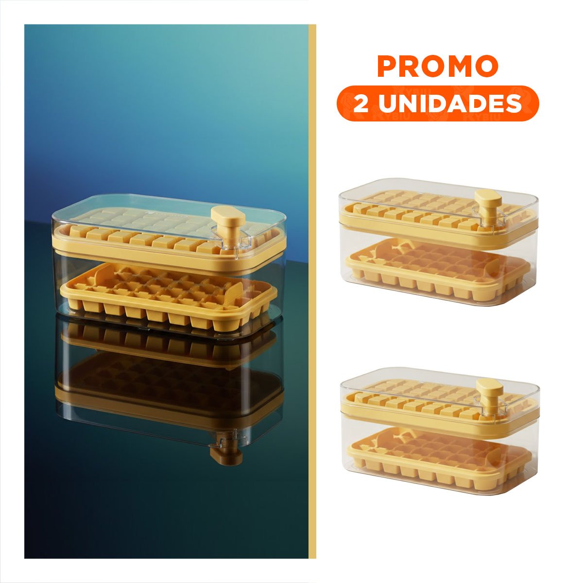 PACK2 RECIPIENTE MODERNO BLANCO CON SISTEMA CLIC SEGURO - 1