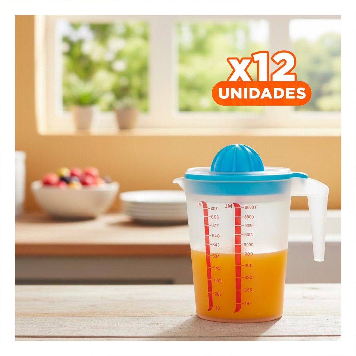 PACK12 DISPOSITIVO DE COCINA CON JARRA MEDIDORA COLOR CELESTE - 1