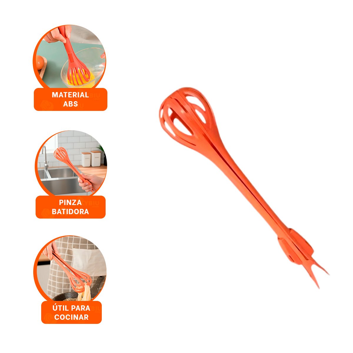 UTENSILIO PRACTICO CON RECIPIENTE GRADUADO 1000 ML CELESTE - 3