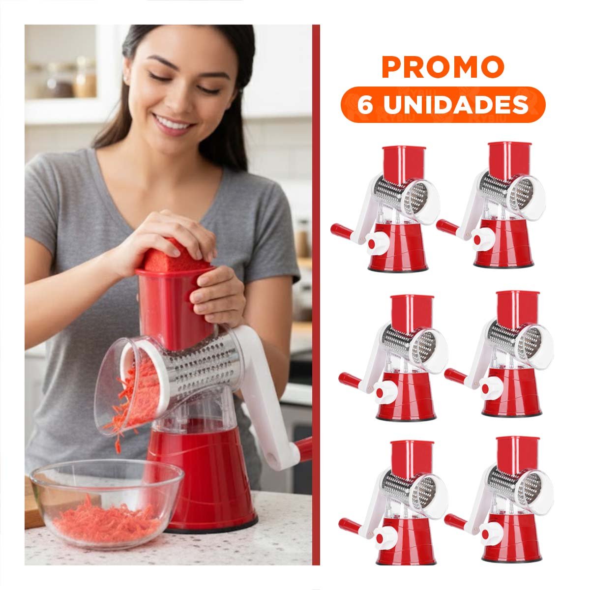 PACK6 HERRAMIENTA COMPACTA CON JARRA GRADUADA 1000 ML CELESTE - 1