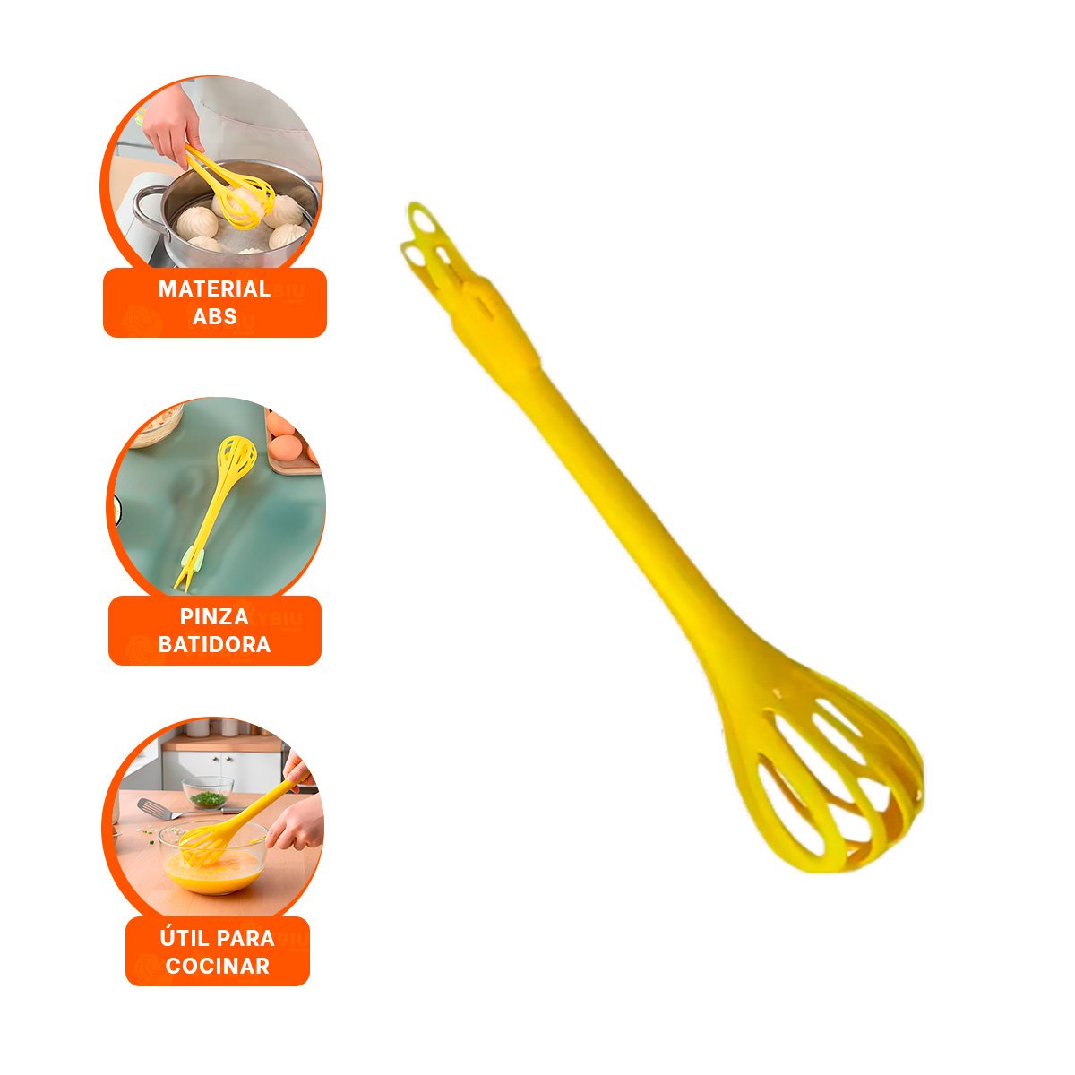 UTENSILIO PRACTICO CON RECIPIENTE GRADUADO 1000 ML CELESTE - 3