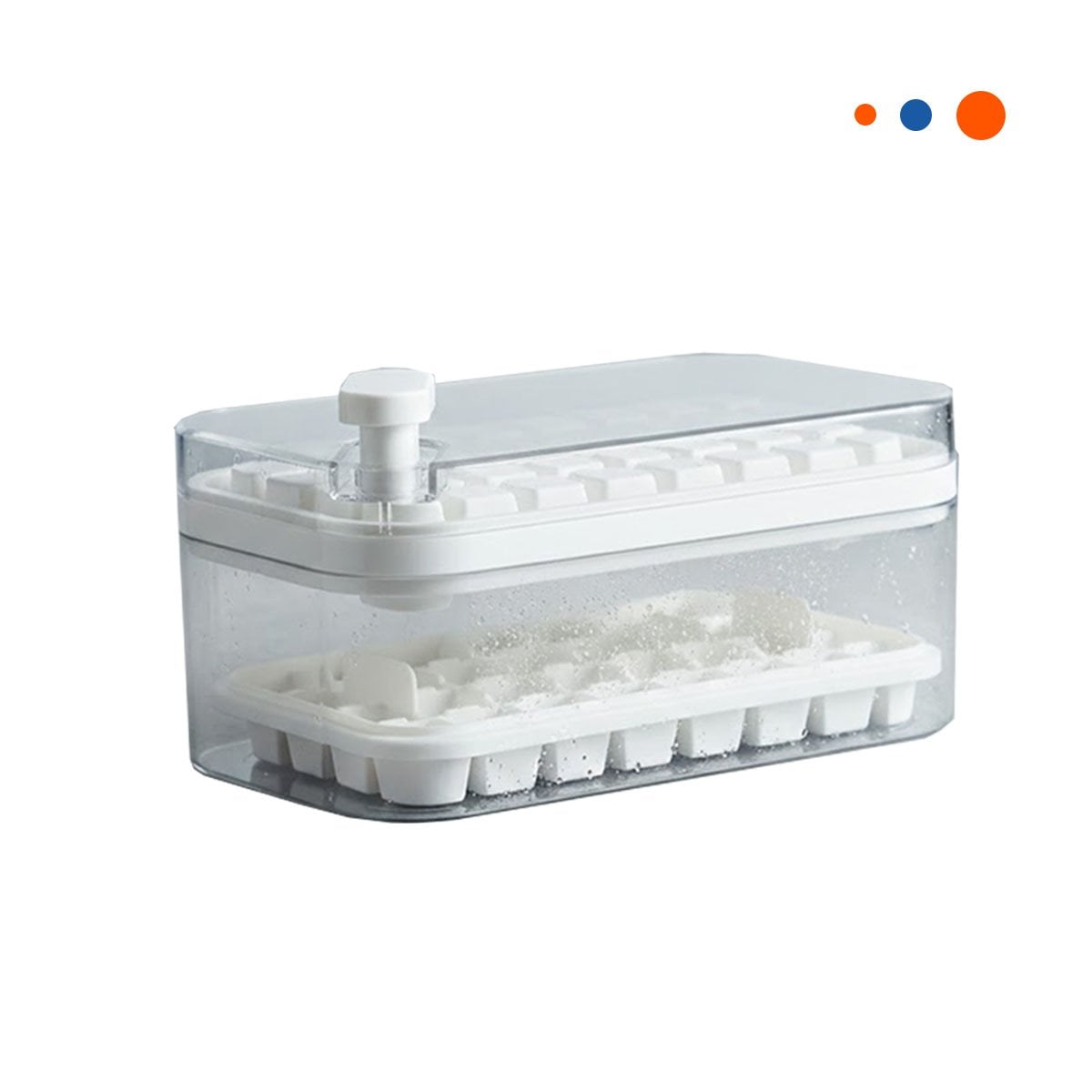 RECIPIENTE DOBLE BLANCO PARA HIELO CON FACIL DESMOLDE Y+REGALO STICKER - 3