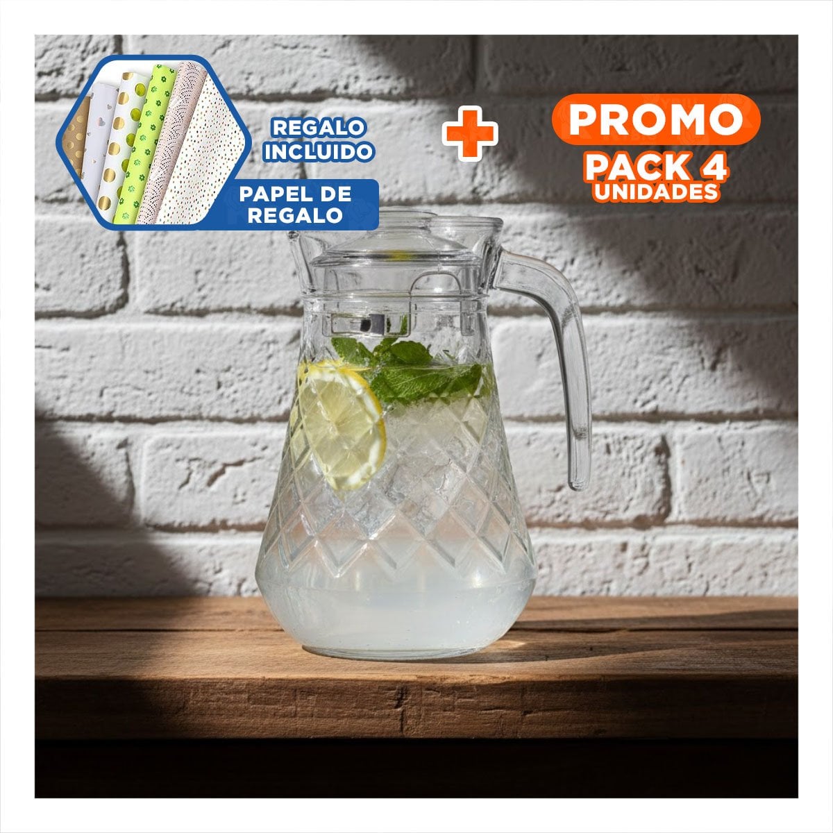 PACK4 CONTENEDOR COMPACTO BLANCO PARA PREPARAR HIELO DIARIO Y+PAPEL REGALO - 1