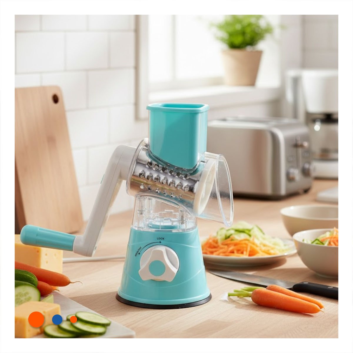 UTENSILIO FUNCIONAL PARA EXPRIMIR CITRICOS 1000 ML CELESTE Y+REGALO STICKER - 2
