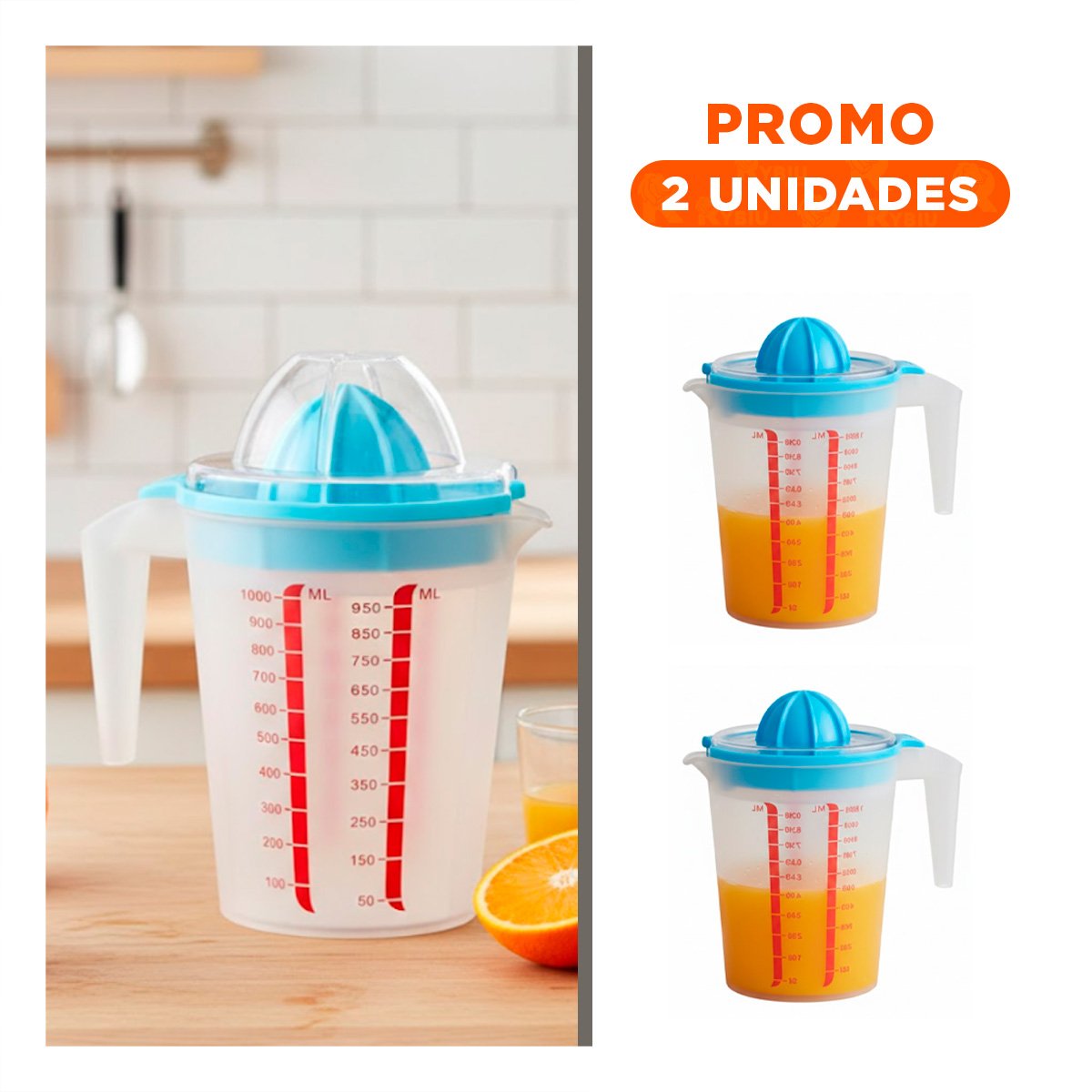 PACK2 ACCESORIO PRACTICO PARA PREPARAR JUGO CASERO DE NARANJA - 1