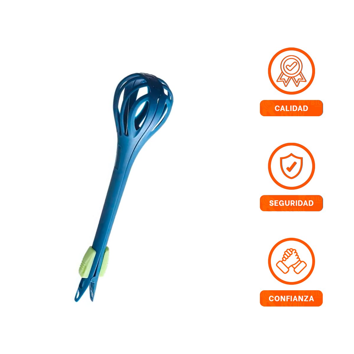 UTENSILIO PRACTICO CON RECIPIENTE GRADUADO 1000 ML CELESTE - 3