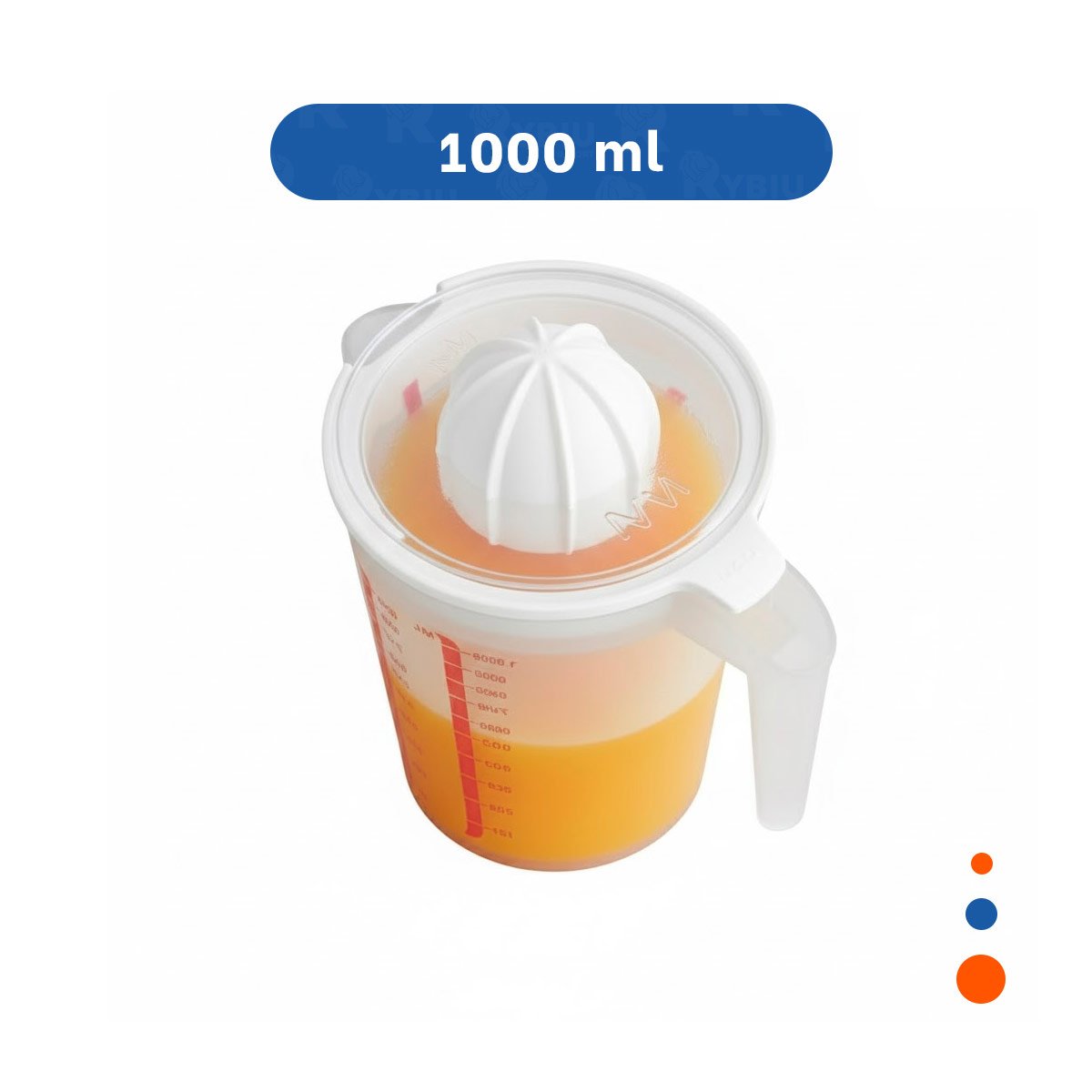 PACK6 DISPOSITIVO MANUAL PARA EXPRIMIR NARANJA 1000 ML CELESTE Y+REGALO STICKER - 4