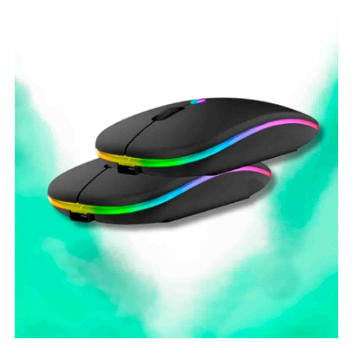 PACK6 EQUIPO INALAMBRICO TIPO MOUSE NEGRO PARA LAPTOP Y PC DE OFICINA MODERNA - 3