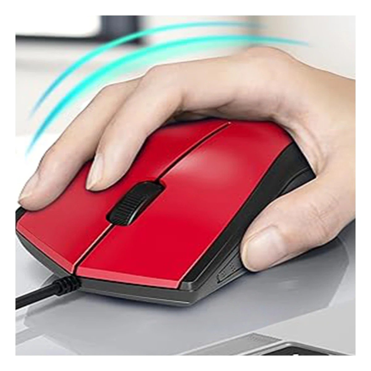 PACK12 RATÓN ROJO PARA JUEGOS CON SENSOR NÍTIDO Y BOTONES PERSONALIZABLES Y+PAPEL REGALO - 3