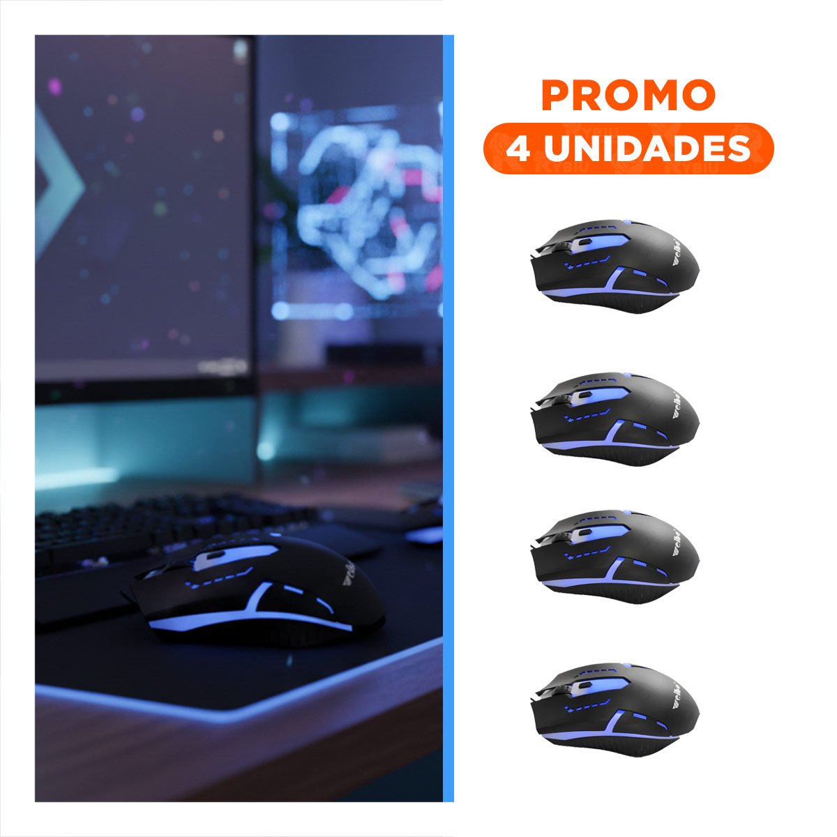 PACK4 DISPOSITIVO NEGRO PARA PC PERSONAL CON DESPLAZAMIENTO ESTABLE PARA USO Y+REGALO STICKER - 1