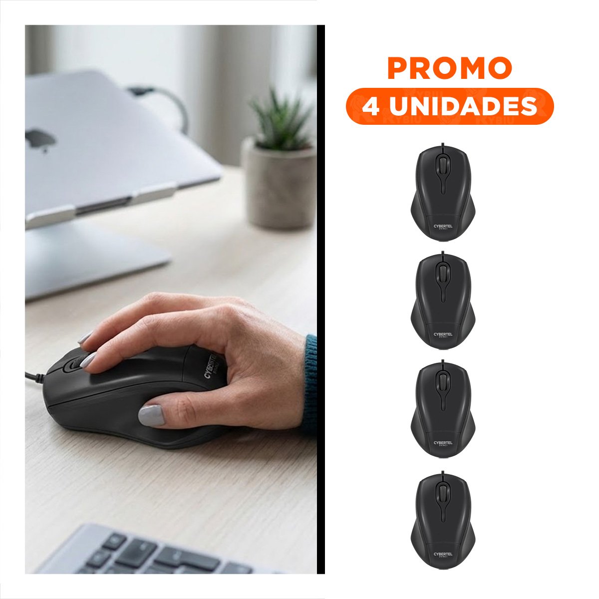 PACK4 CONTROL PORTATIL INALAMBRICO NEGRO CON SENSOR PRECISO Y DISEÑO MODERNO Y+REGALO STICKER - 1