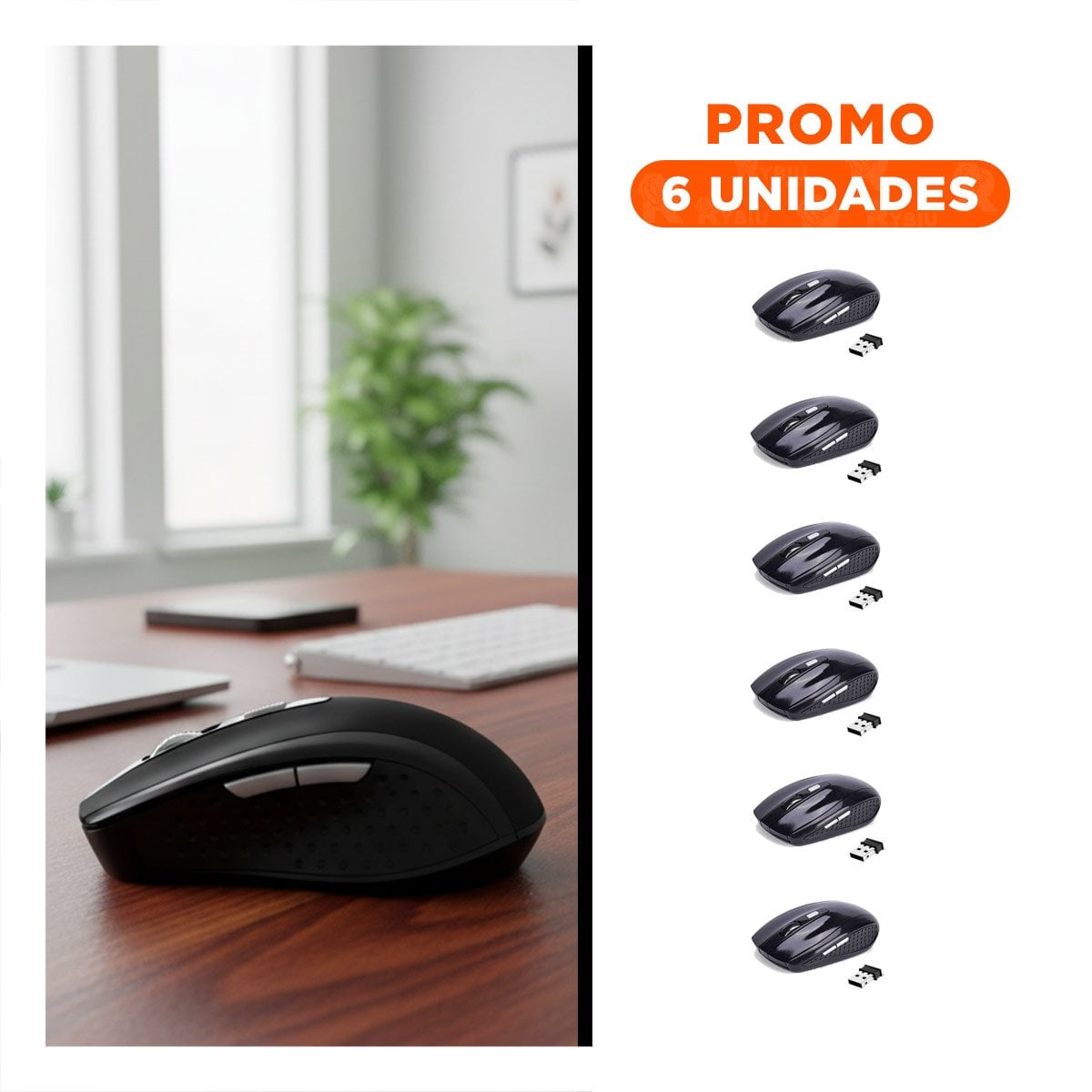 PACK6 SET COMPLETO TECLADO ILUMINADO CON MOUSE PARA PC DE OFICINA Y HOGAR - 1