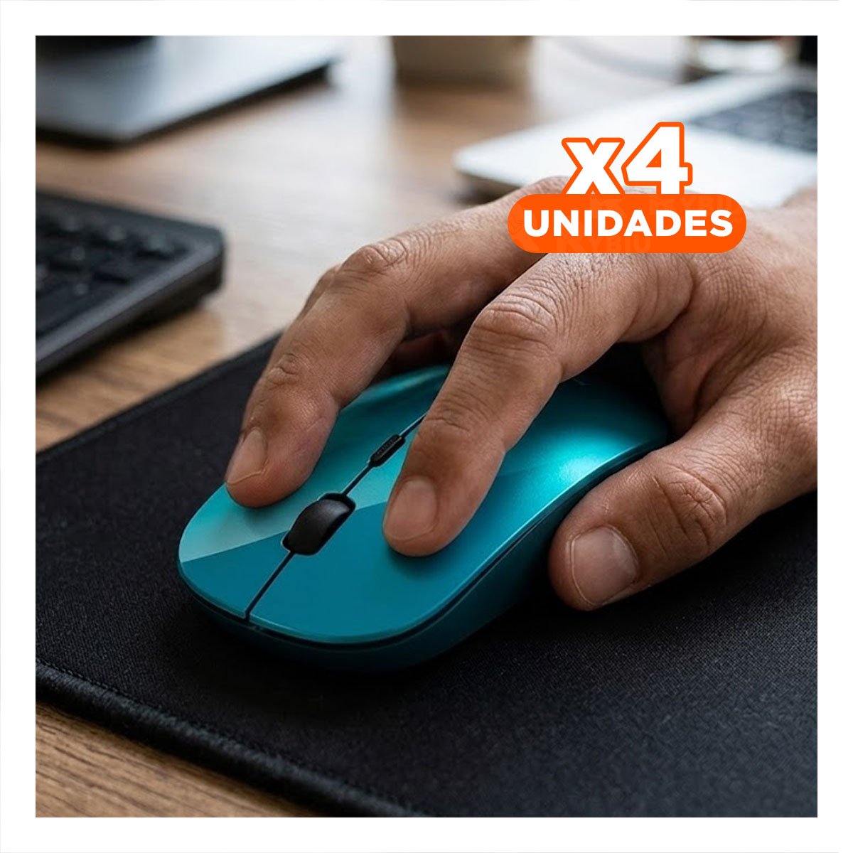 PACK4 UNIDAD PORTATIL CELESTE CON ILUMINACION LED MULTICOLOR Y TECLAS PROGRAMABLES - 1