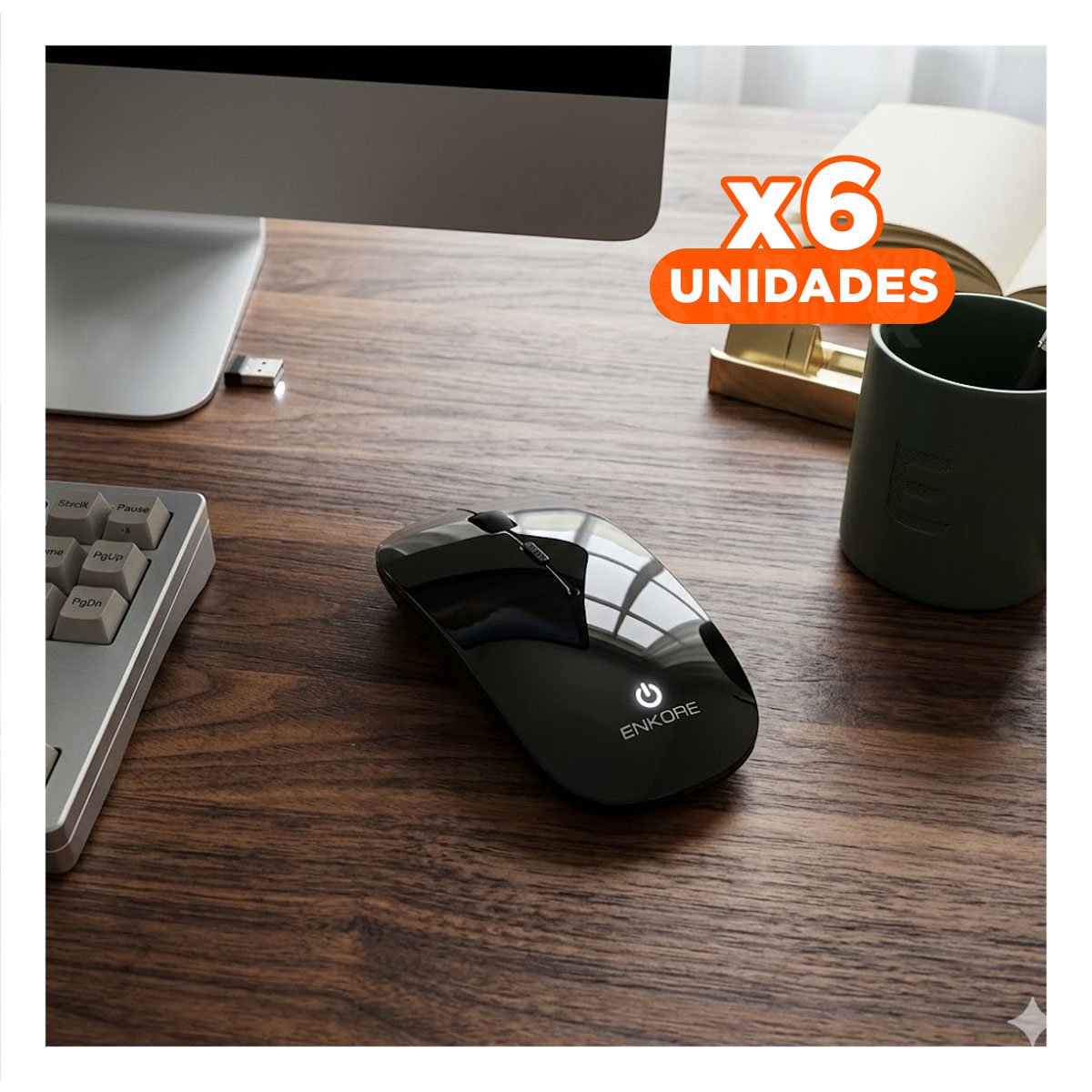 PACK6 DISPOSITIVO NEGRO PORTATIL CON LUCES LED Y CONECTIVIDAD ESTABLE Y+REGALO STICKER - 1