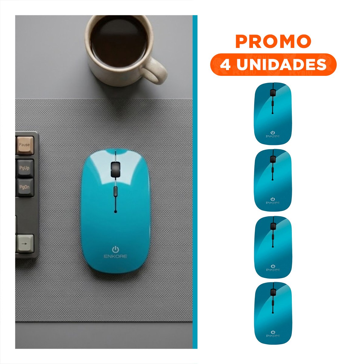 PACK4 CONTROL CELESTE PORTATIL CON LUCES LED Y BOTONES SILENCIOSOS Y+REGALO STICKER - 1