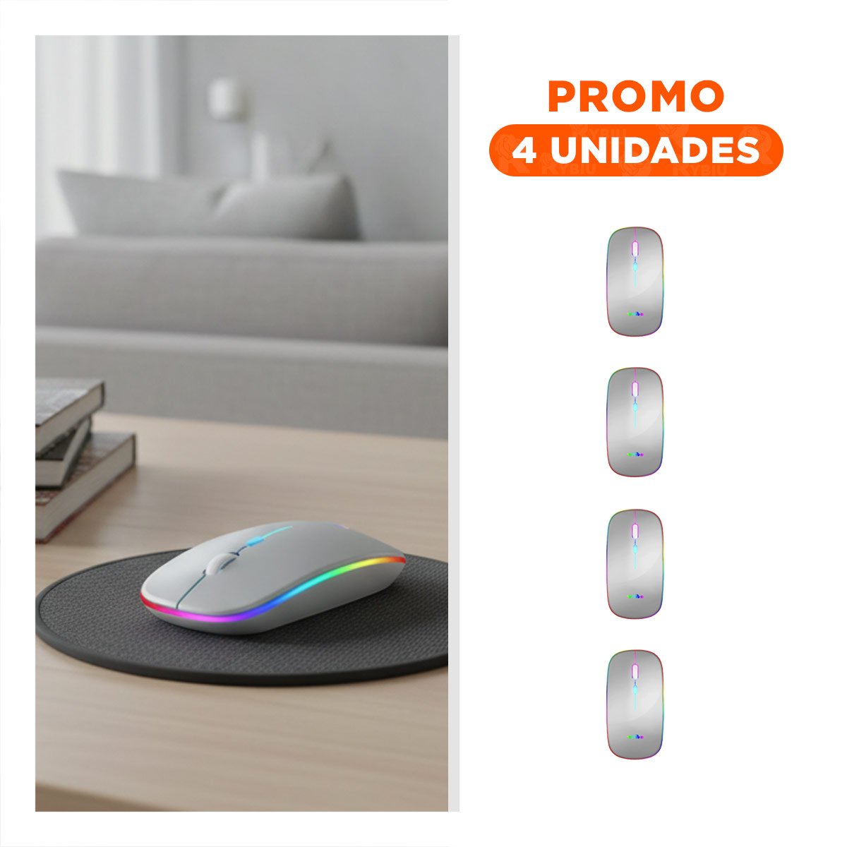 PACK4 DISPOSITIVO DE NAVEGACION INALAMBRICO PLOMO PARA LAPTOP Y PC DE TRABAJO Y+REGALO STICKER - 1