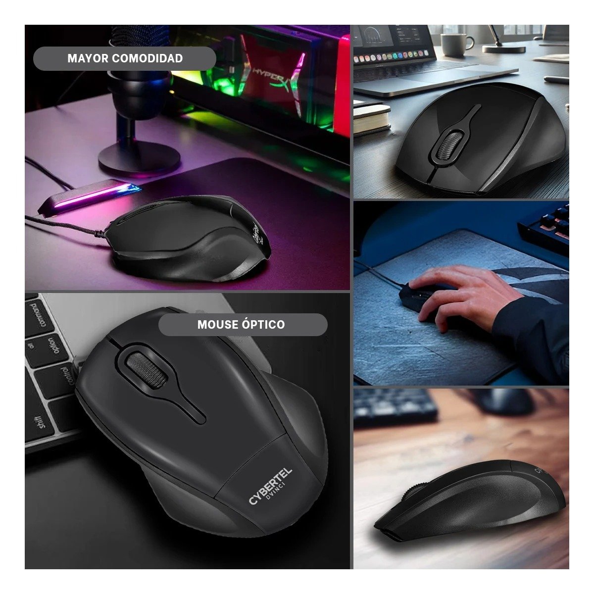 CONTROL INALAMBRICO NEGRO PORTATIL CON ILUMINACION LED Y BOTONES SILENCIOSOS Y+LIGAS REGALO - 5