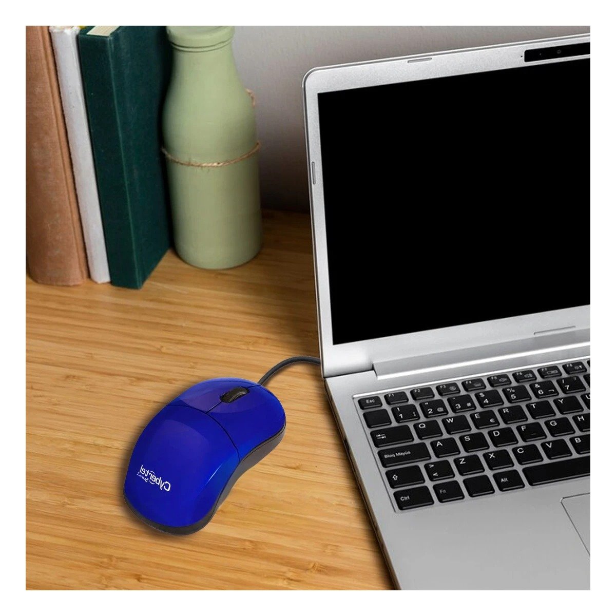 PACK4 RATÓN AZUL ERGONOMICO PARA PC CON BOTONES RAPIDOS Y PRECISIÓN Y+REGALO STICKER - 5