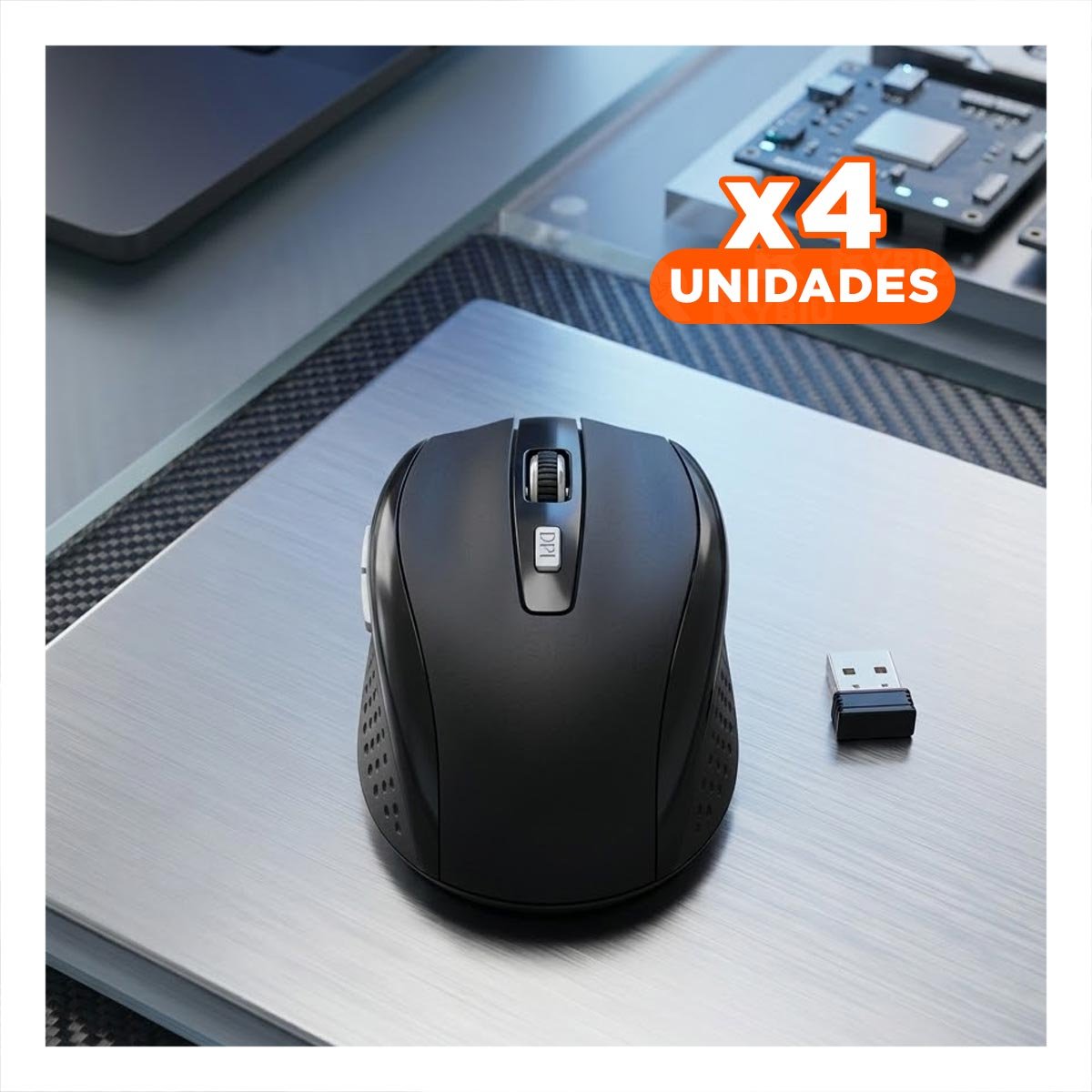 PACK4 PACK COMPLETO TECLADO ILUMINADO CON MOUSE PARA COMPUTADORA DE OFICINA - 1
