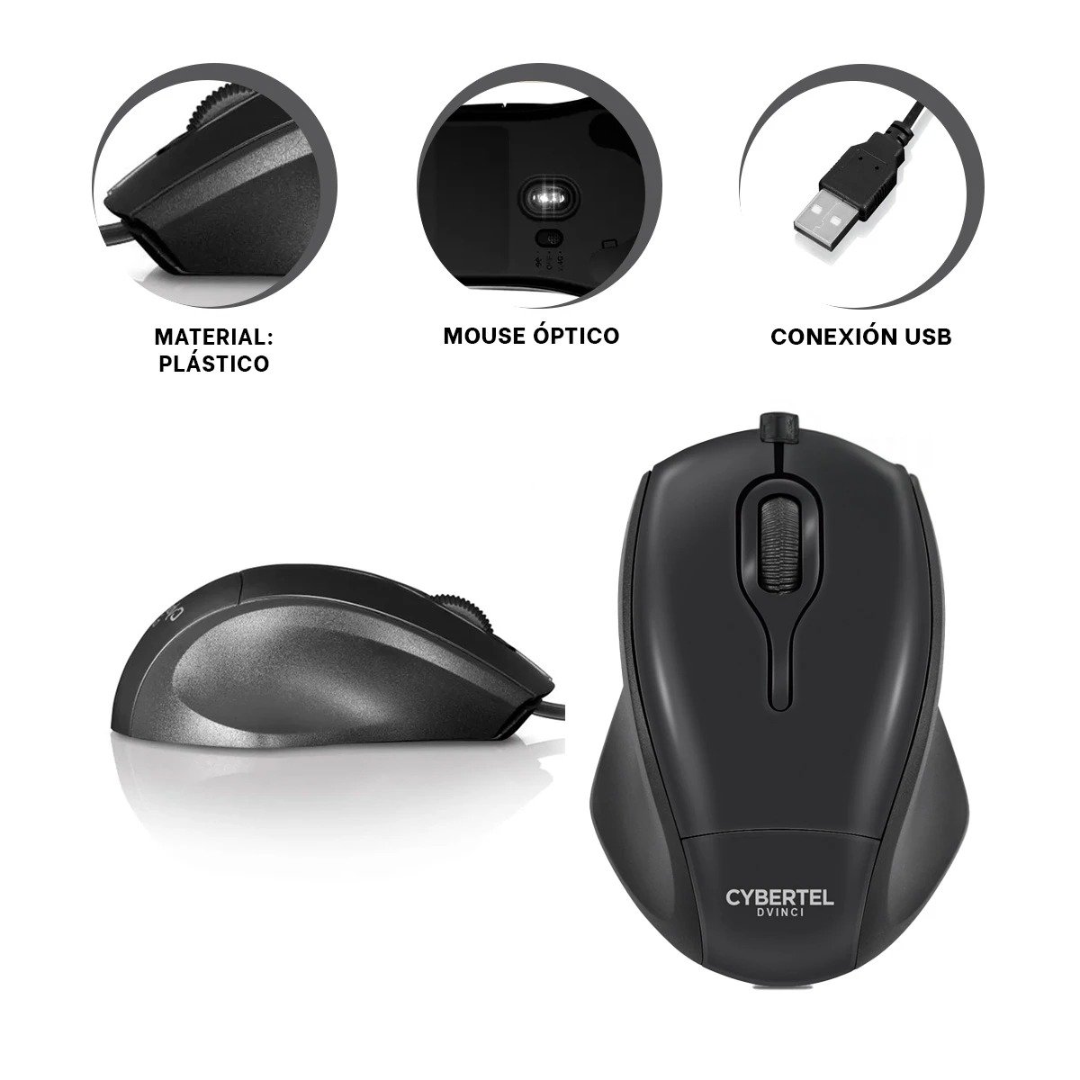 PERIFERICO NEGRO PORTATIL CON BOTONES RAPIDOS Y LUCES LED INTEGRADAS - 3