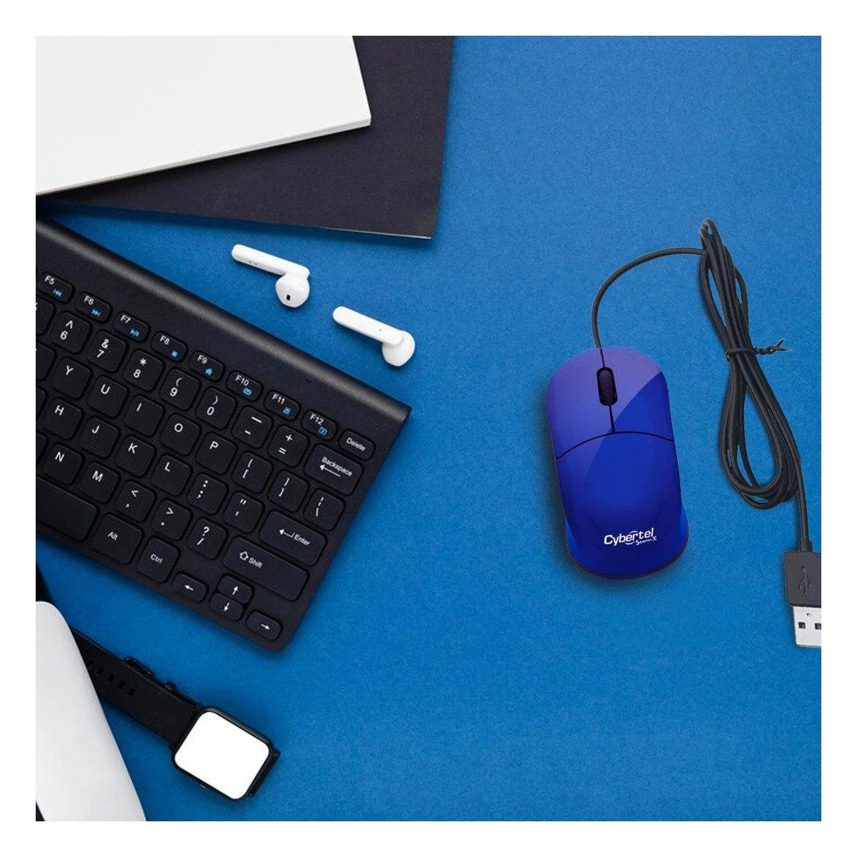 PACK6 CONTROL AZUL GAMER INALAMBRICO CON BOTONES PROGRAMABLES Y FLUIDO Y+PAPEL REGALO - 2