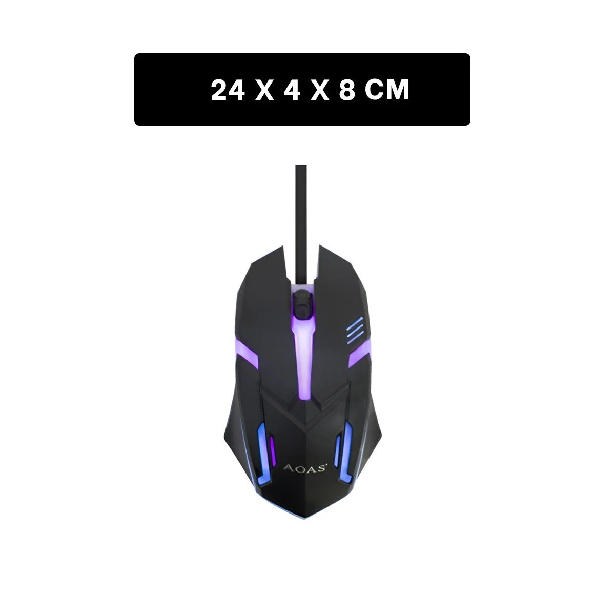 PACK6 RATON GAMER CON LUCES LED Y FORMA ERGONOMICA PARA JUEGO CONTINUO Y+REGALO STICKER - 4