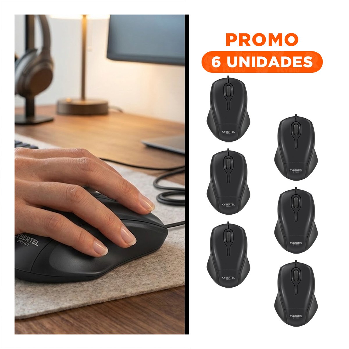 PACK6 ACCESORIO NEGRO INALAMBRICO CON TECNOLOGIA AVANZADA Y TECLAS SUAVES - 1