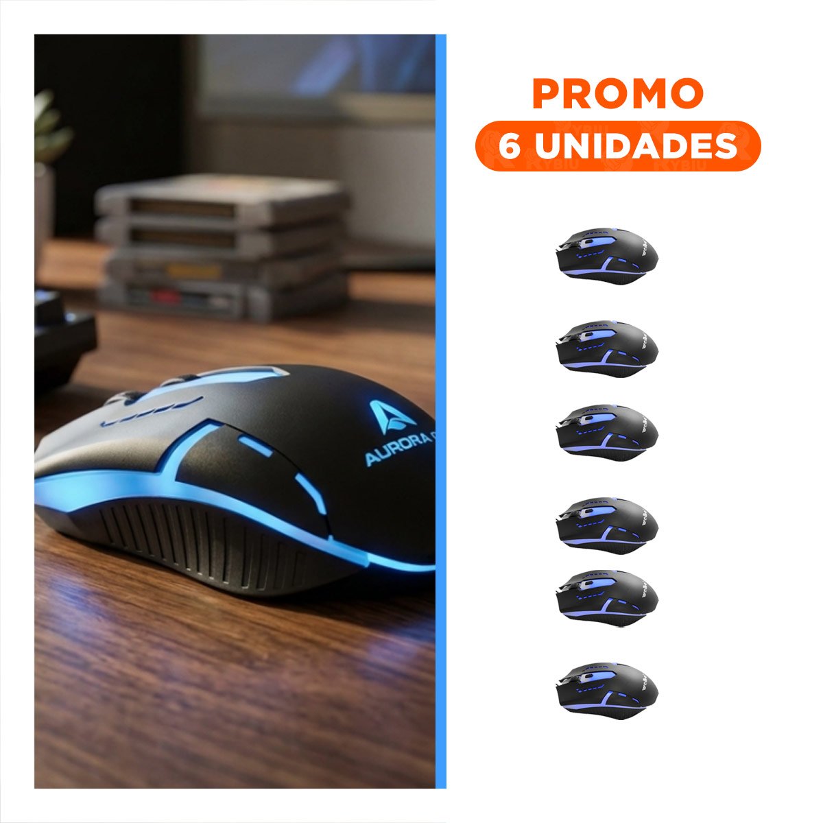 PACK6 PERIFERICO NEGRO PARA COMPUTADORA Y LAPTOP CON MANEJO SUAVE PARA TRABAJO DIARIO - 1