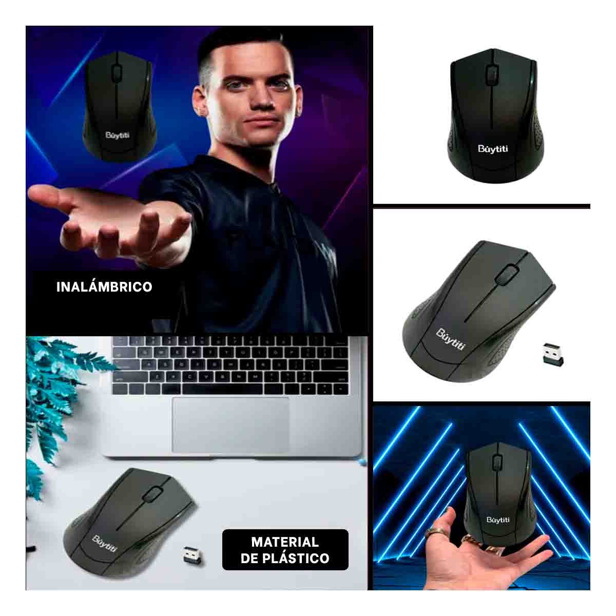 PACK12 APUNTADOR PORTATIL NEGRO CON CABLE USB Y CONTROL SUAVE PARA COMPUTADORA Y+PAPEL REGALO - 2
