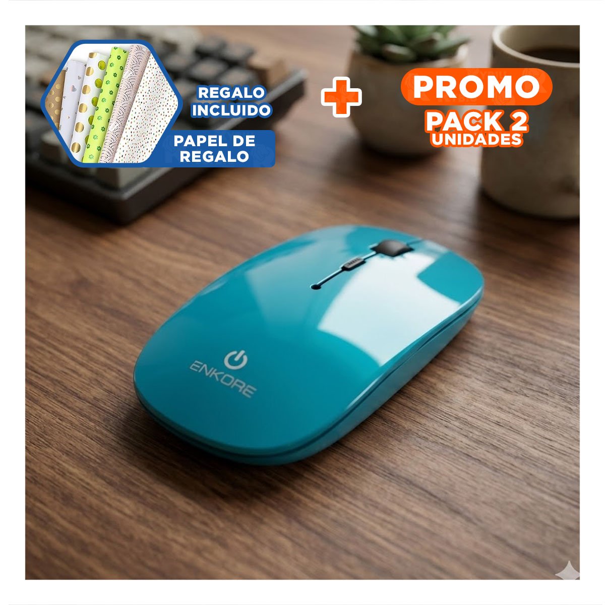 PACK2 ACCESORIO PORTATIL CELESTE CON TECNOLOGIA AVANZADA Y DISEÑO COMPACTO Y+PAPEL REGALO - 1
