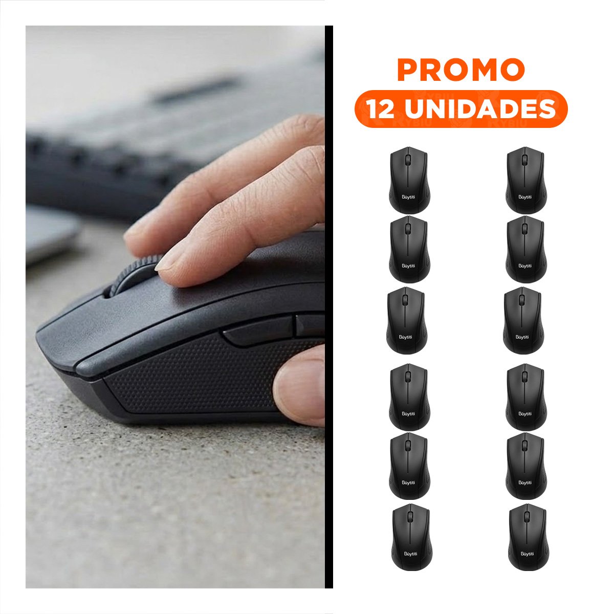 PACK12 DISPOSITIVO PORTATIL NEGRO CON PUERTO USB Y SENSOR PRECISO Y+REGALO STICKER - 1