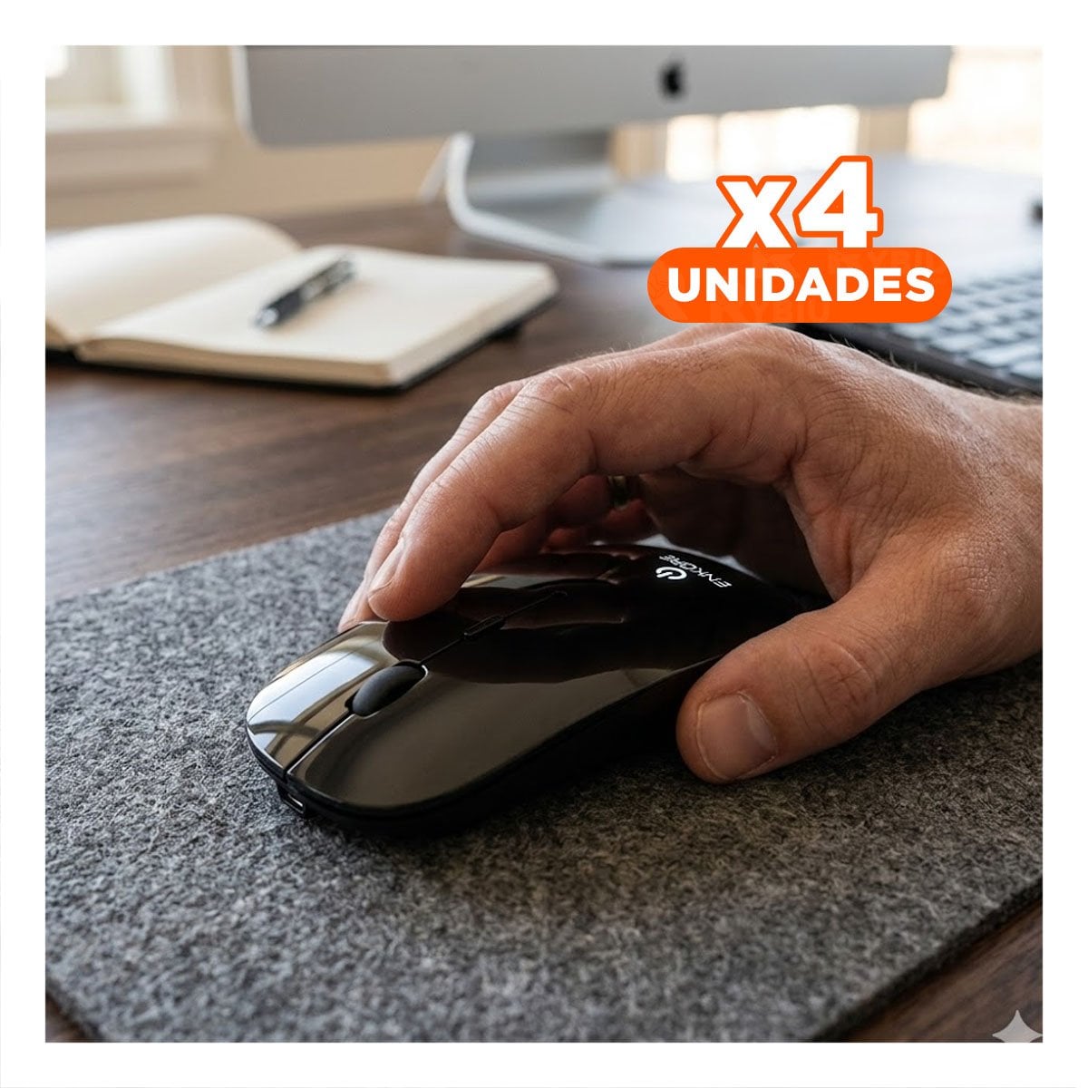 PACK4 DISPOSITIVO NEGRO COMPACTO CON SENSOR SENSIBLE Y TECNOLOGIA AVANZADA PARA PC - 1