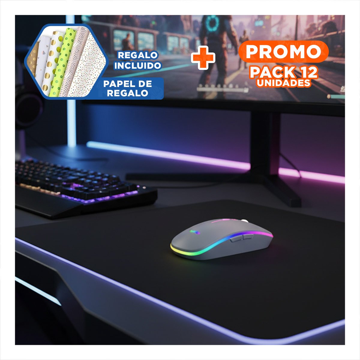 PACK12 DISPOSITIVO DE CURSOR INALAMBRICO PLOMO PARA LAPTOP Y COMPUTADORA Y+PAPEL REGALO - 1