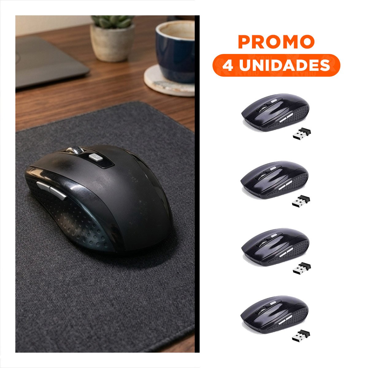 PACK4 EQUIPO COMPLETO TECLADO ILUMINADO CON MOUSE PARA COMPUTADORA Y+REGALO STICKER - 1